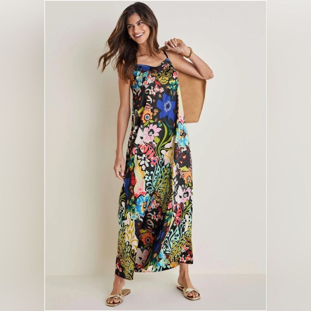 Floral Maxi Dress with Multicolor Design - Picture 3 of 3
